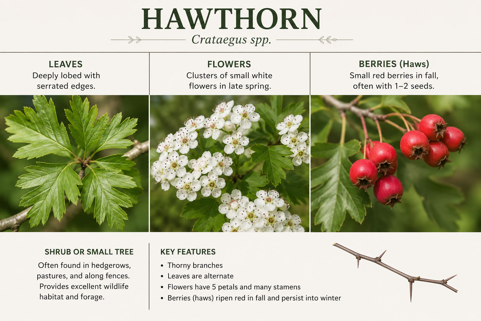 Hawthorn in bloom
